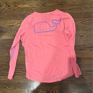 Vineyard Vines Pink and Blue Long Sleeve Tee